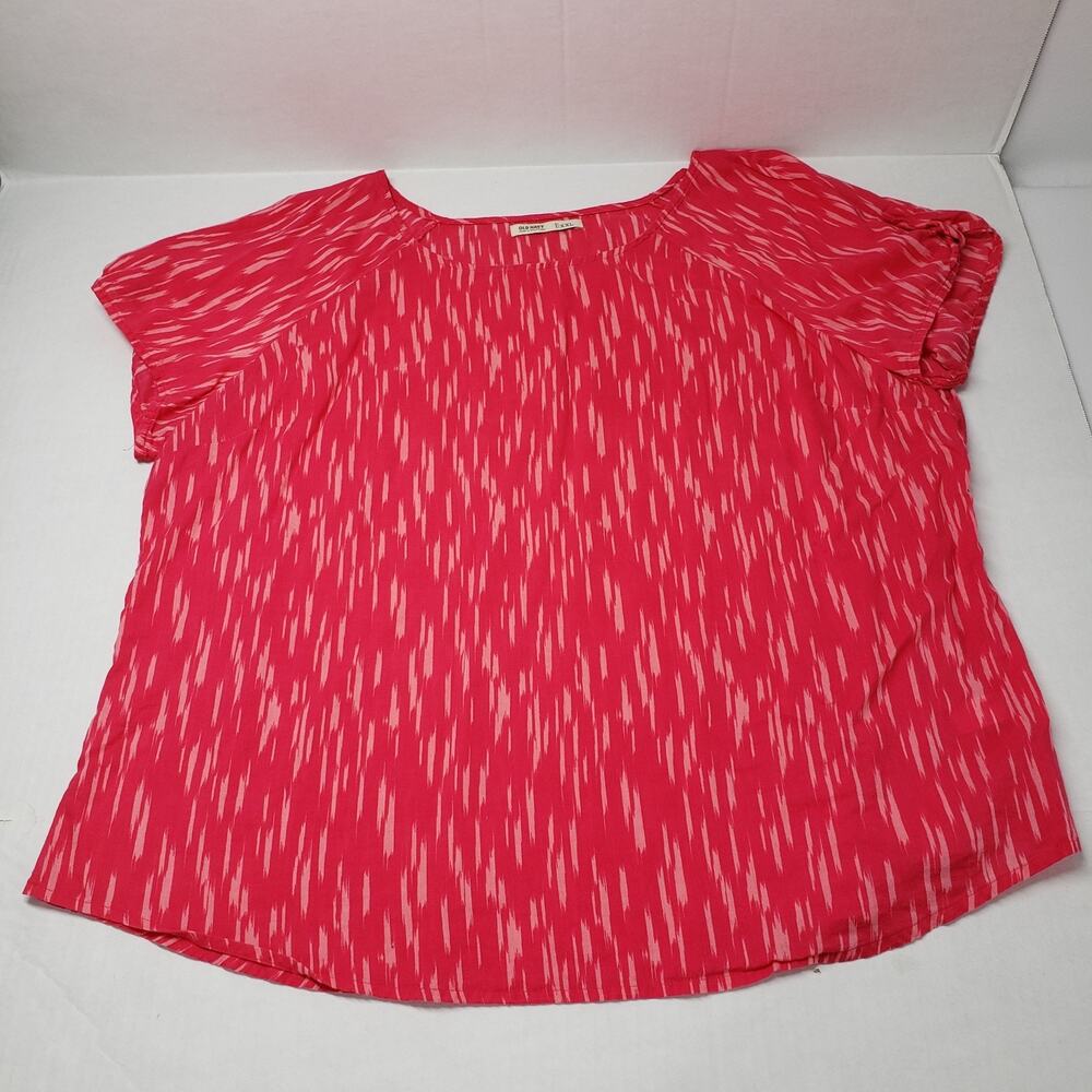 Old Navy Top Womens XXL Pink Cotton Lightweight Preppy Colorful Pattern Bohemian - Picture 9 of 16